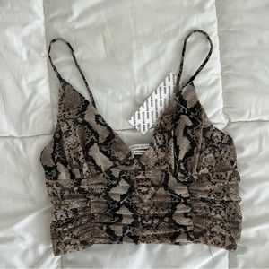 Urban outfitters snake skin tank crop top